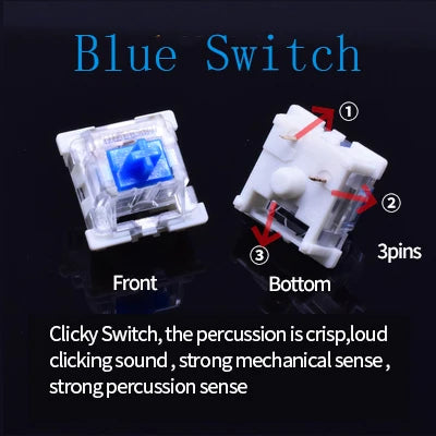 Computer & Peripherals 70pcs Clicky Blue