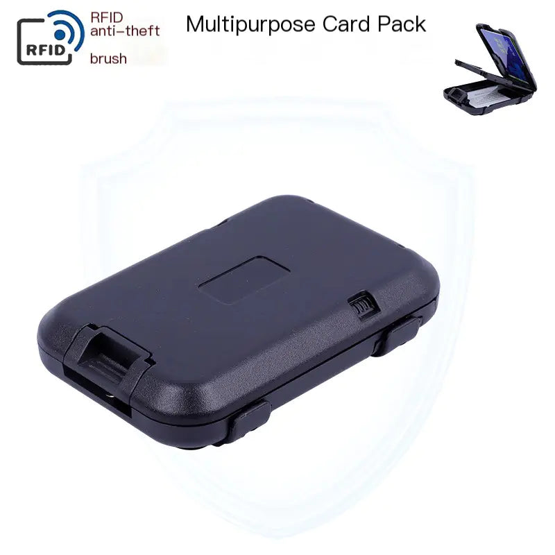 RFID Safe Lock Money Clip Multi-Functional Card Holder