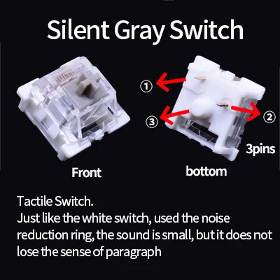 Computer & Peripherals 10pcs Silent Gray