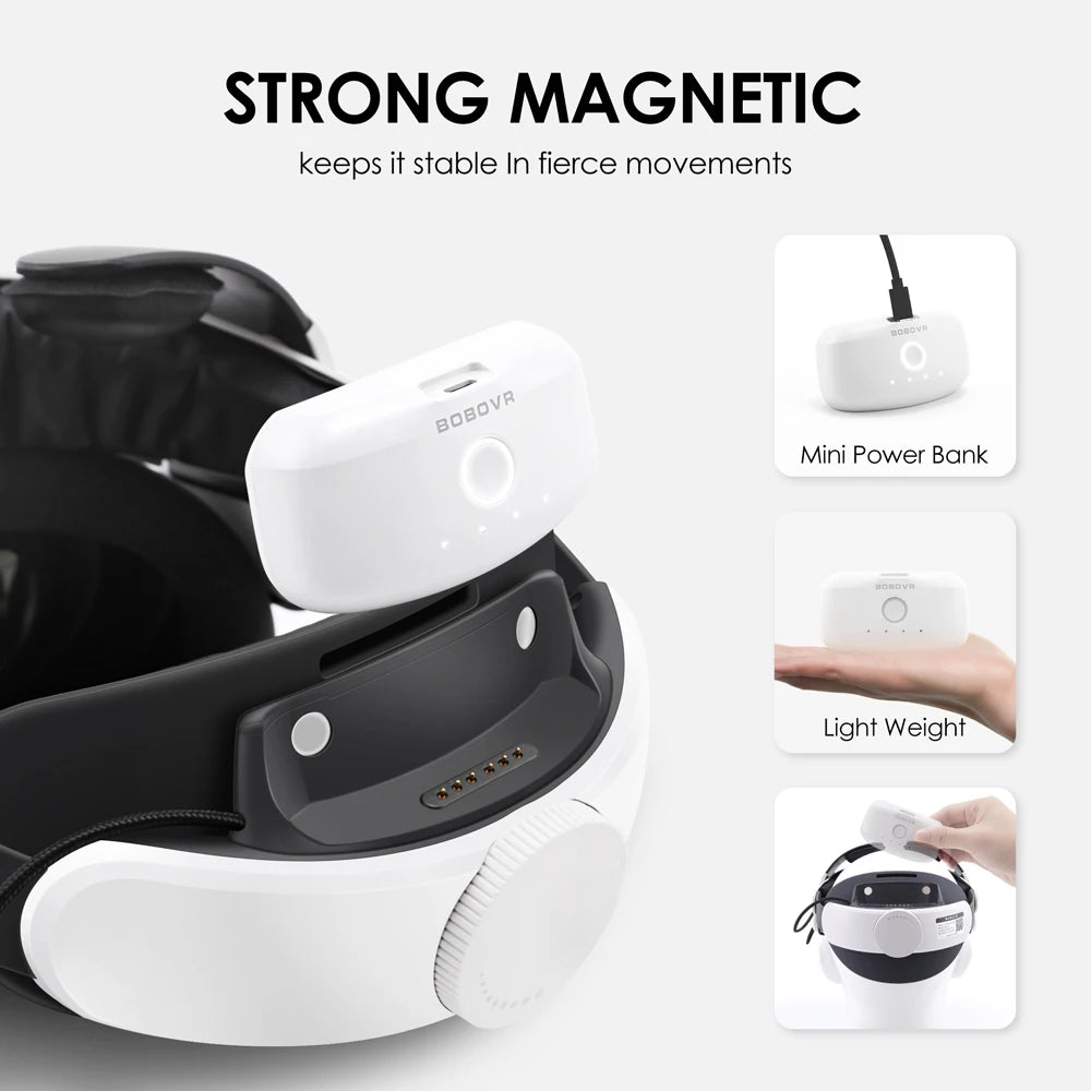 M3 Pro works with the Meta Quest 3/Quest 3s VR Headset Battery Headband Replacement of Elite Strap Enhanced Playtime
