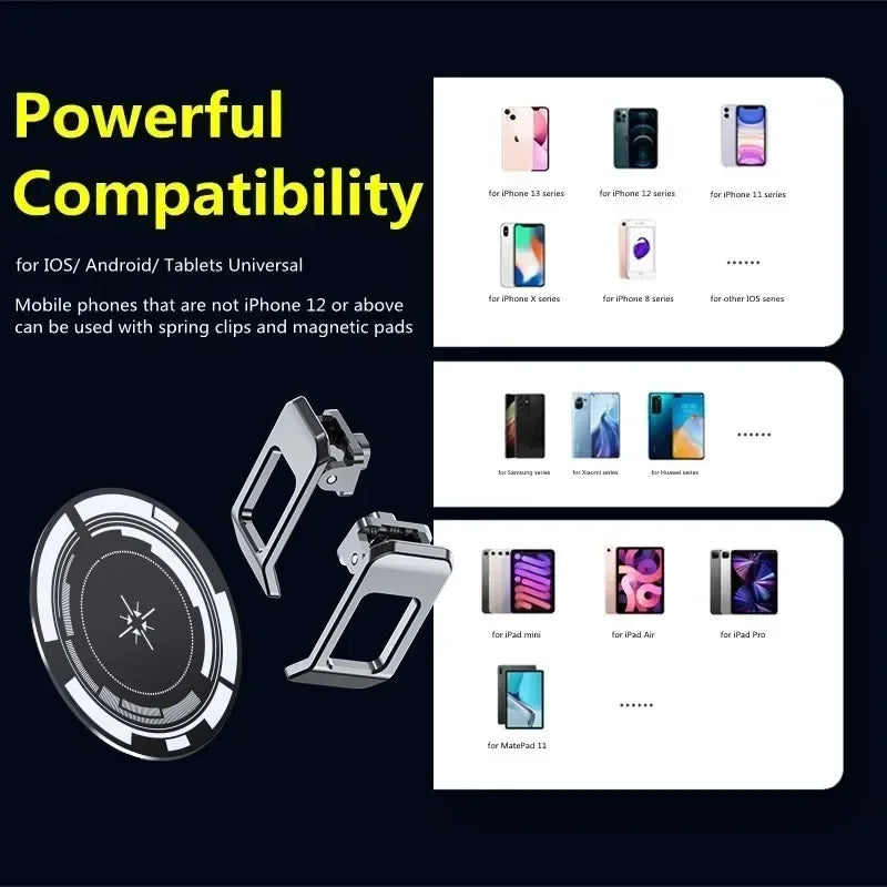 2 IN 1 Mobile Phone Cooler Semiconductor Cooling Fan Freeze Radiator Magnetic Back Clip Holder For iPhone Samsung Xiaomi PUBG