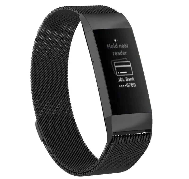 Aptus Praxis Stainless Steel Milanese Loop for Fitbit Charge 3