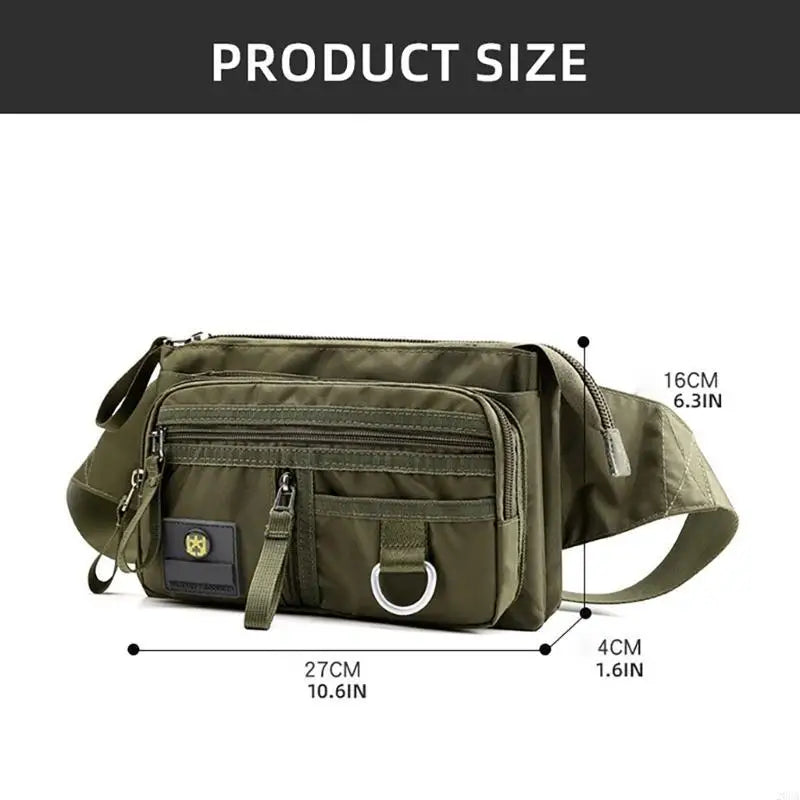 Waist Bag with Adjustable Strap Multilayer Belt Bag Crossbody Bag for Outdoor 20CA
