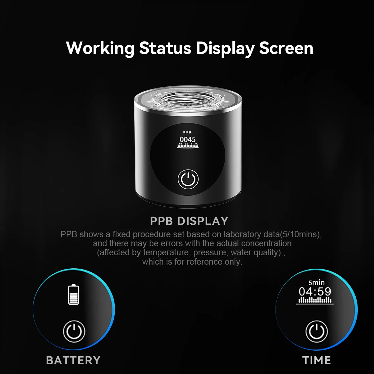 ALTHY, Performance Hydrogen Water Generator, Bottle, DuPont, SPE+PEM, Dual, Chamber + PPB&Time&Battery, Display, + H2 Inhalation, Device
