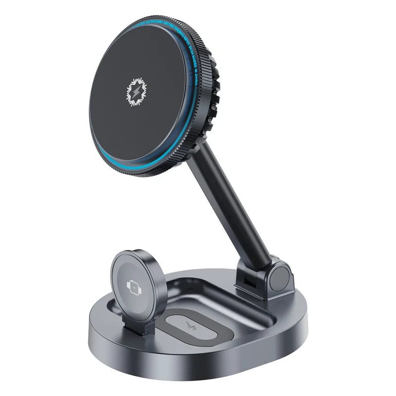 Cooling Fan 3 In 1 Magnetic Wireless Charger Stand for Magsafe iPhone 16 15 14 13 12 Pro Max Mini Fast Charging Station Dock