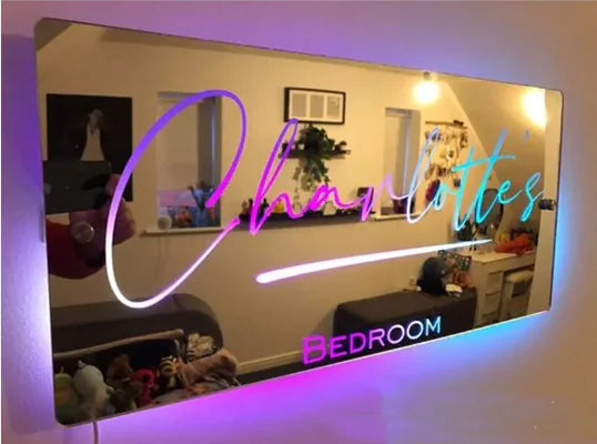 LED Glow Mirror Photo Color USB 40x20CM
