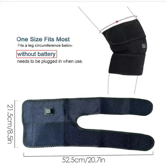 Electric Knee Protection USB Heating Knee Support Belt Warmth Tool with 3 Temperature Adjustable Single Button Operation
