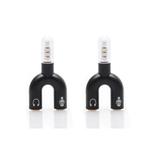3.5mm U-Shaped Headphone Splitter Adapter