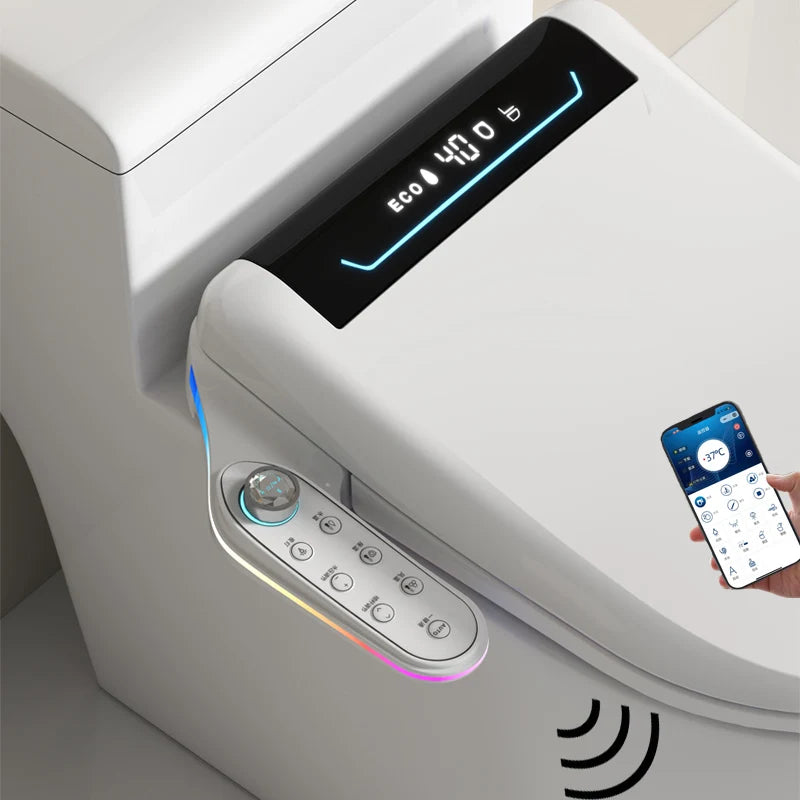 WETIPS AI Toilet Seat, WC, Japonais, Chauffant Cuvette, Toilette, Japonaise Smart Japanese, Toilet Bidet App Flip Top Toilette Seat