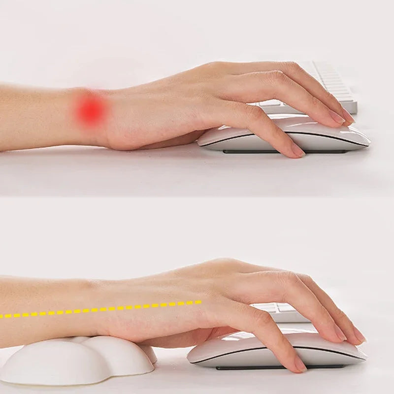 Cloud Shape Wrist Rest Pad Soft Material Memory Foam PU Bottom Anti-Slip Rubber Base Office Keyboard Mouse Support Wrist Pad