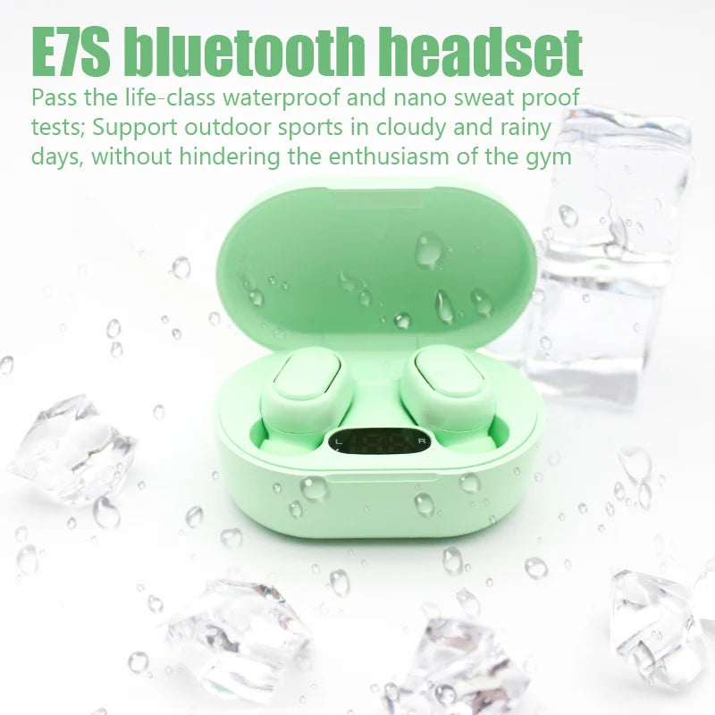 Original TWS E7S Wireless Fone Bluetooth Earphones Stereo Sport Headphones Earbuds with Mic Noise Cancelling Smart LED Display