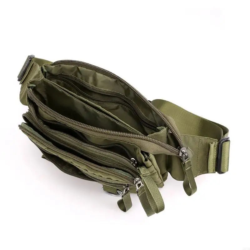 Waist Bag with Adjustable Strap Multilayer Belt Bag Crossbody Bag for Outdoor 20CA
