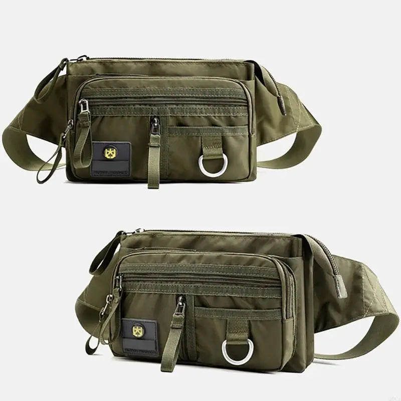 Waist Bag with Adjustable Strap Multilayer Belt Bag Crossbody Bag for Outdoor 20CA