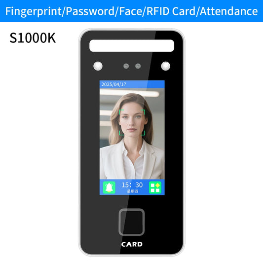 Wall-Mount Facial Recognition Attendance & Access Control Machine — 1000 Face Capacity, Dynamic AI Security Terminal