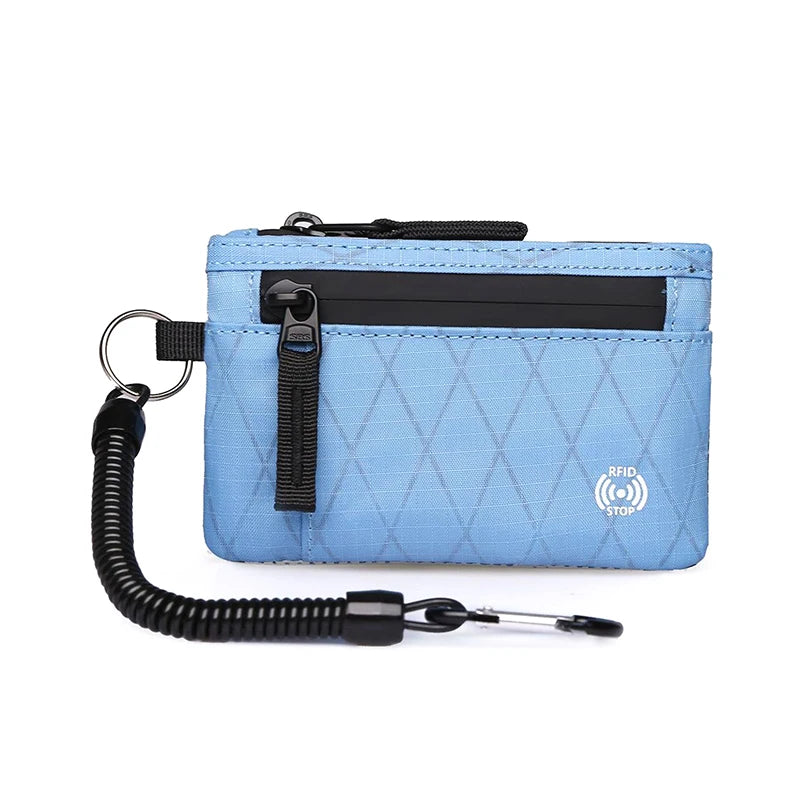 Rfid Credit Card Holder Men's Short Wallet Zipper Coin Bag X-pac Mini Travel Wallet Male Tactical Purse Coin Purse