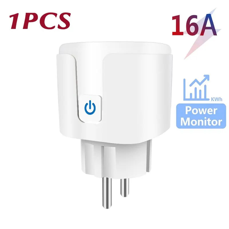 EWelink WiFi Smart Socket With Power Monitoring Smart Plug Timing Voice Control Work with Alexa Google Home Yandex Маруся