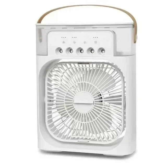 3 In 1 Summer Cooling Fan Portable Desktop Humidifier USB Mini Air Conditioners Night Light Water Mist For Home Or Office