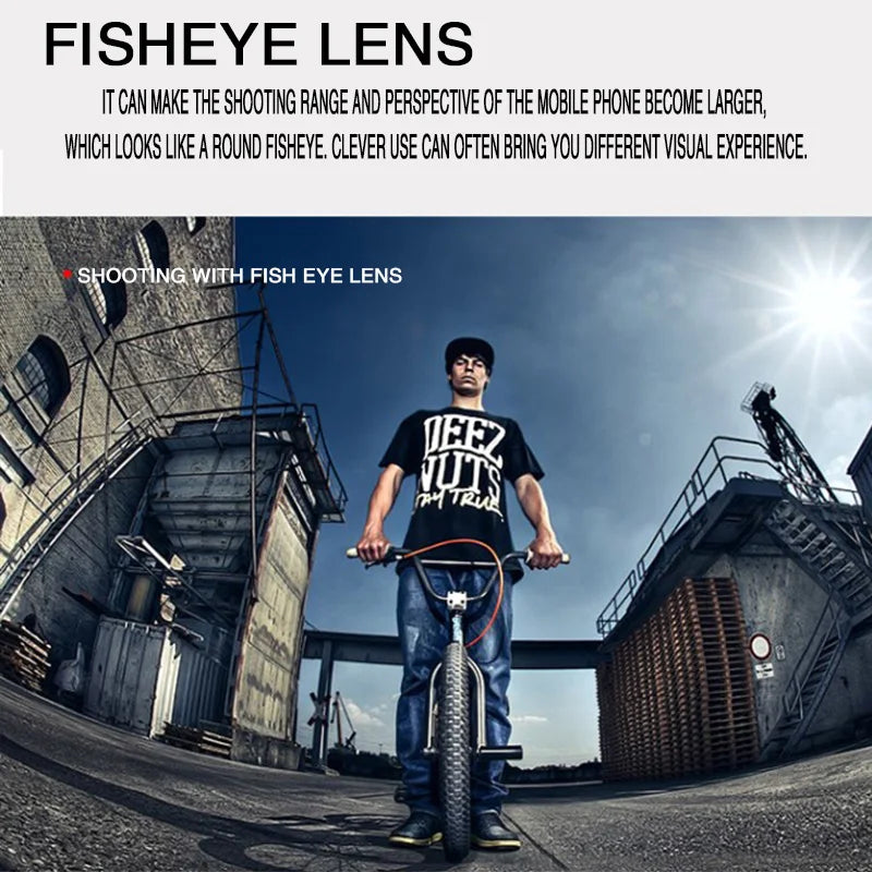 3 in 1 Fisheye Phone Lens Wide Angle Zoom Lens Fish Eye Macro Lenses Camera Kits With Clip Lens On The Phone For All Smart Phone