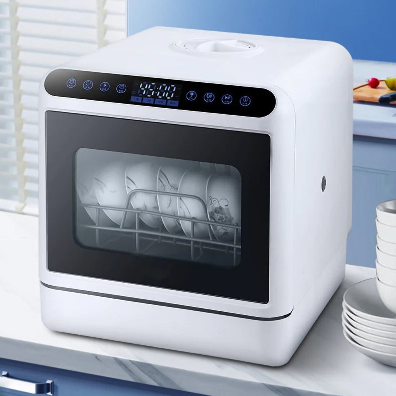 Smart Dishwasher with Automatic Washing, Disinfection, Drying & Built-in Water Tank