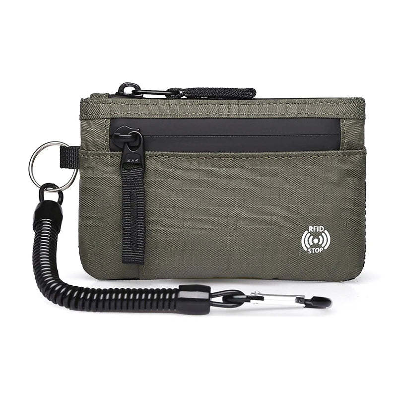 Rfid Credit Card Holder Men's Short Wallet Zipper Coin Bag X-pac Mini Travel Wallet Male Tactical Purse Coin Purse A15
