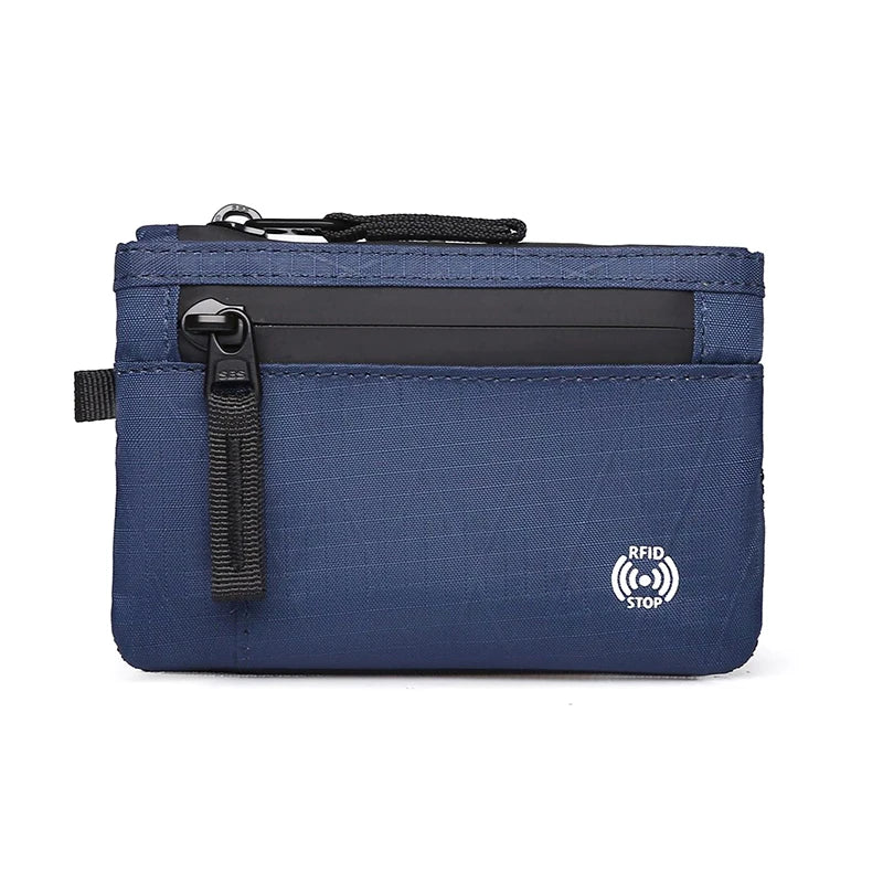 Rfid Credit Card Holder Men's Short Wallet Zipper Coin Bag X-pac Mini Travel Wallet Male Tactical Purse Coin Purse