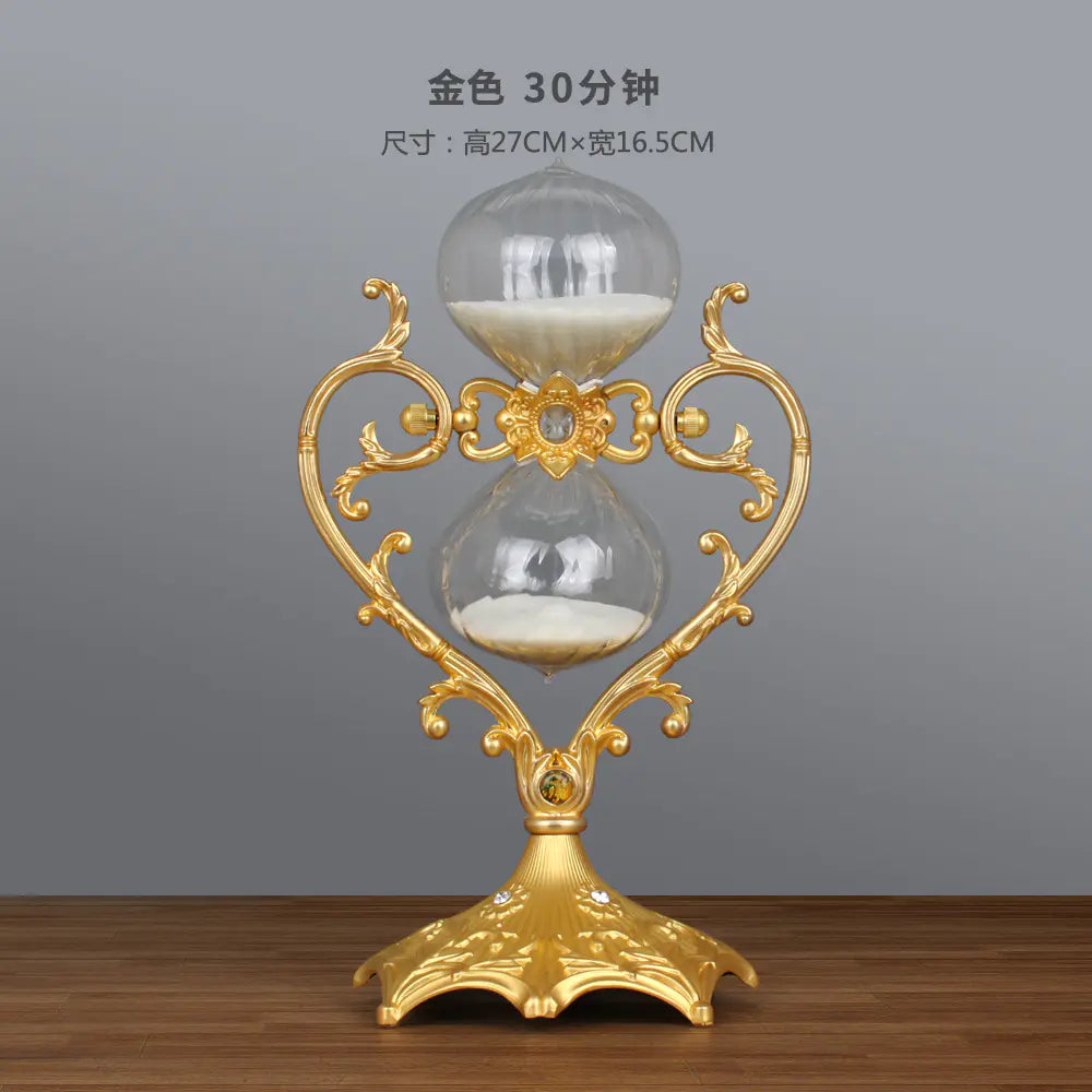 Metal Hourglass Timer - Creative Heart-Shaped Decor