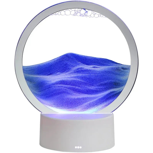 3D Stereoscopic Glass Sand Painting Bedside Lamp