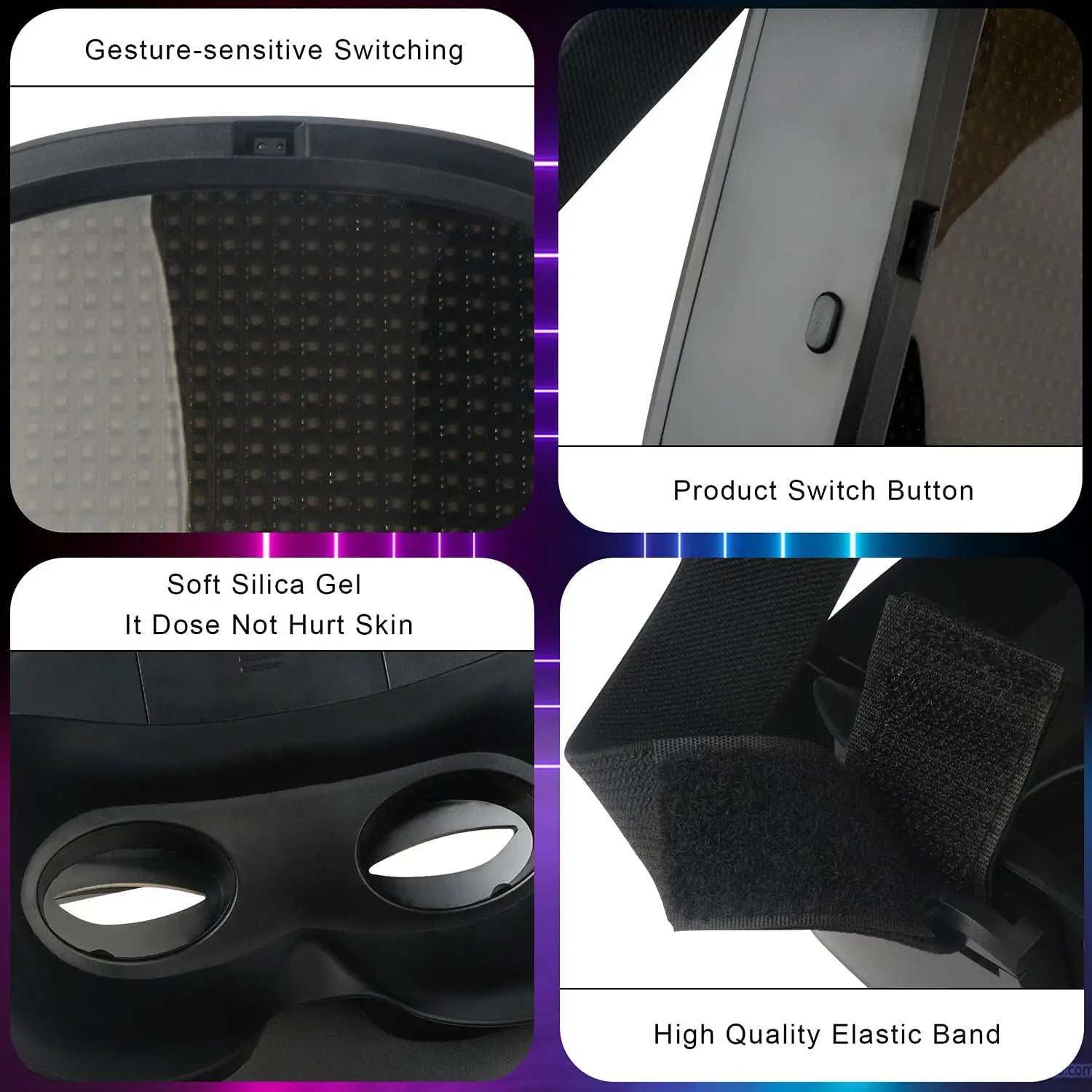 Bluetooth RGB Light Up LED Mask Diy Picture Animation Text Halloween Christmas Carnival Costume Party Game Child Masks Deco GIFT