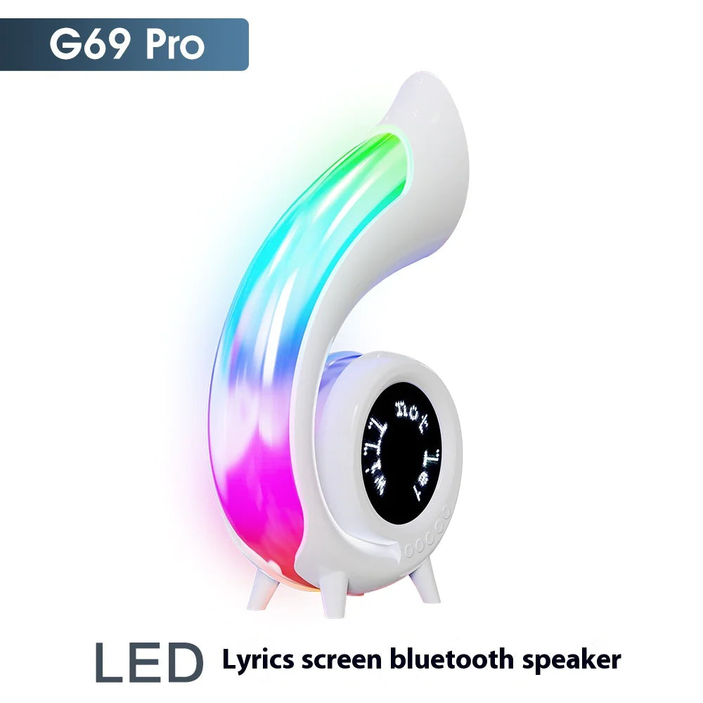 Lyrics Display Conch Bluetooth Audio RGB Ambience Light Creative Desk Lamp White TypeC 5V Charging