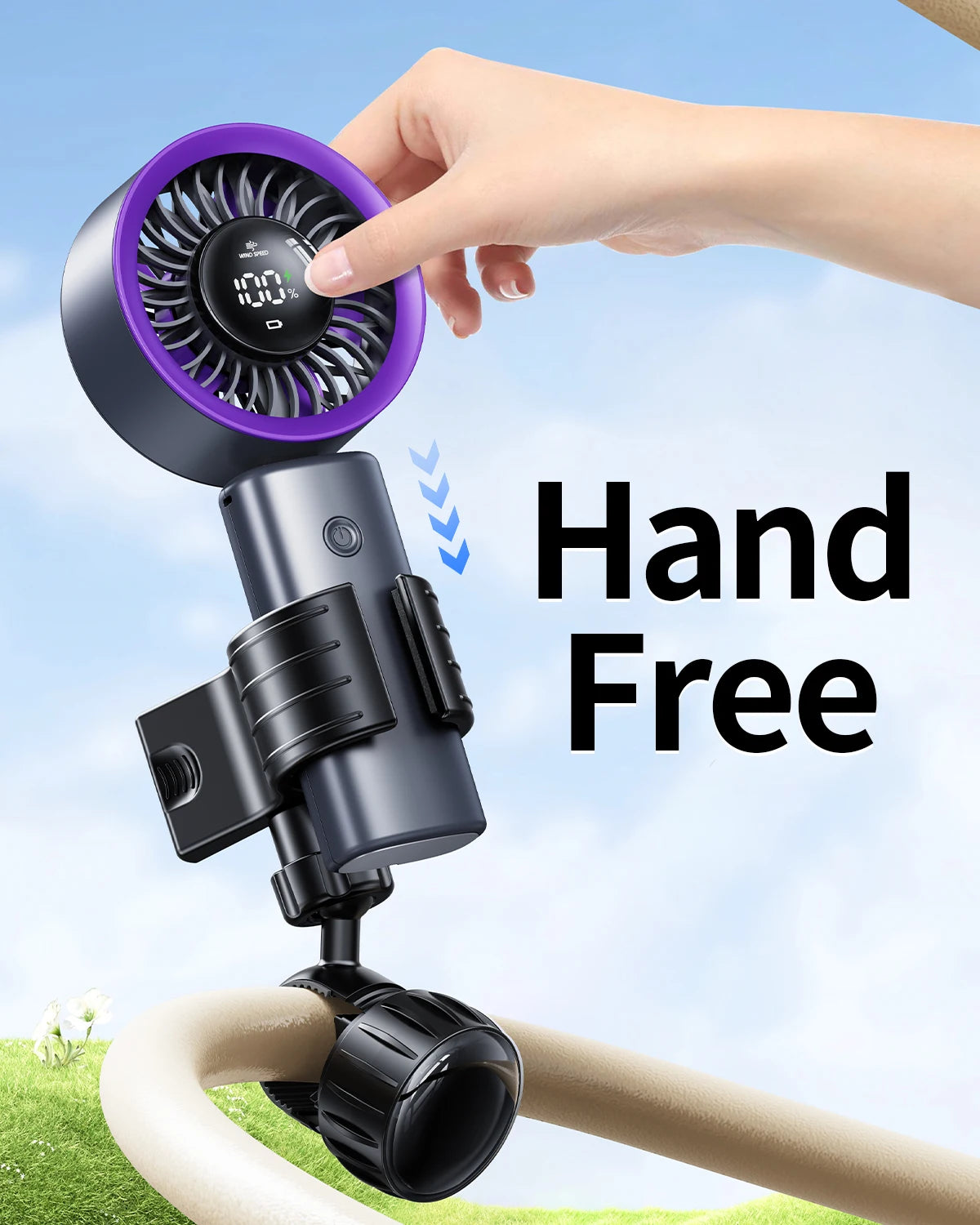 Eary Adjustable Baby Stroller Handheld Fan Holder Clip Universal Handheld Fan Turn to Clip-on Fan Baby Stroller Accessories