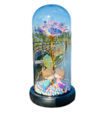 Luxe Glow Rose LED Decor