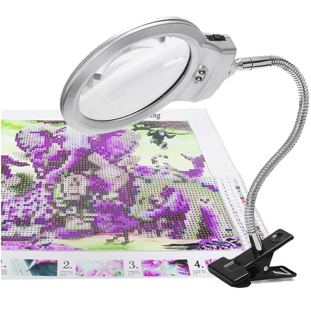 5D DIY Diamond Painting Tool Led Magnify Glass