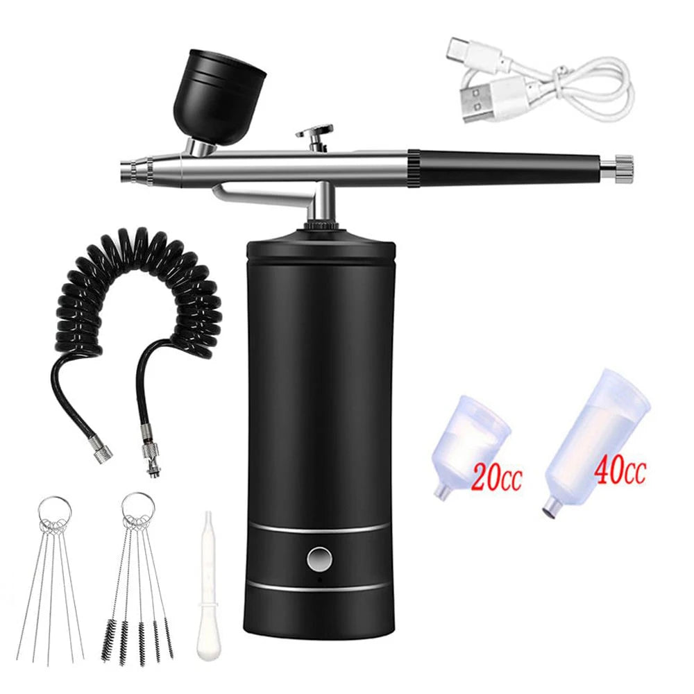 Airbrush Nails Art Painting Compressor Portable Air Brush Cake Paint Spray Gun Cordless Mini Airbrush For Nail Decoration Makeup