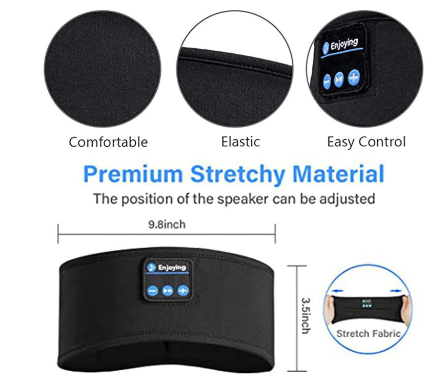 Bluetooth Sleep Headphones Face Mask Head Band