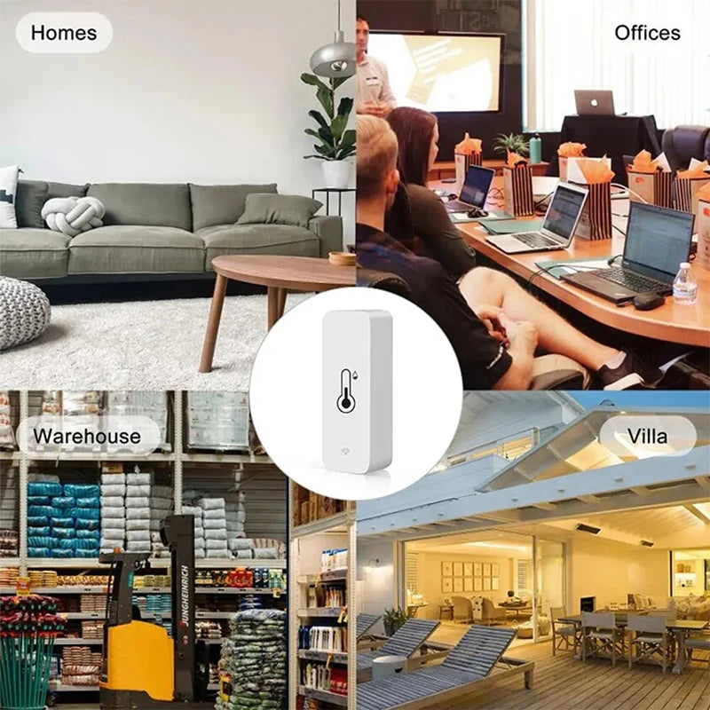 Tuya WiFi Temperature Humidity Sensor SmartLife APP Remote Control Monitor For Smart Home Work with Alexa Google Assistant
