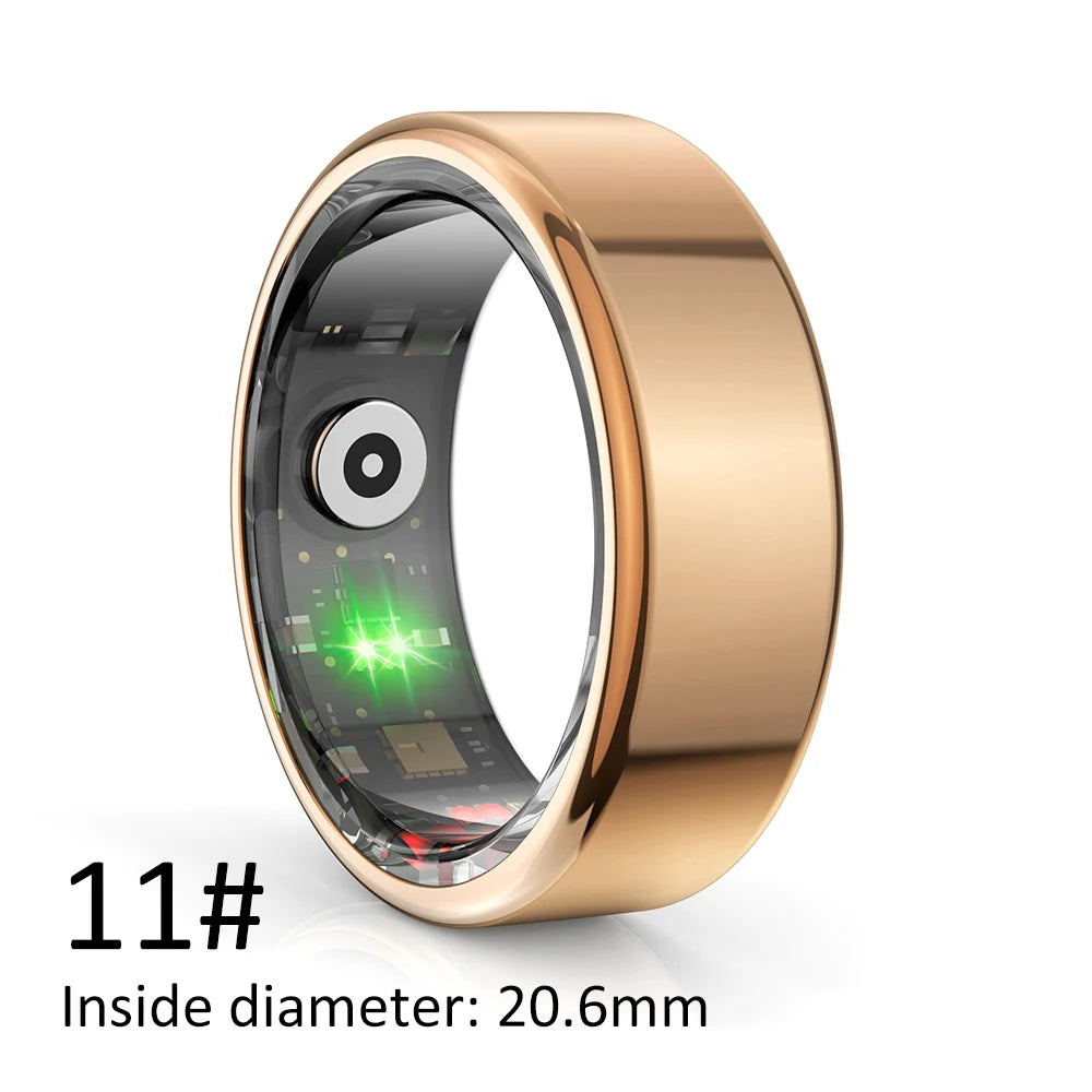 AMZMAX R02 Smart Ring Multi-sports Modes Pedometer Fitness Tracker Health Monitoring IP68 Waterproof Military Grade Smart Ring