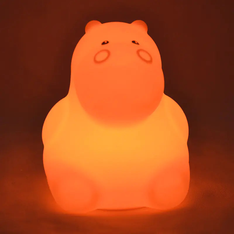 Aptus Praxis Hippo Silicone Night Light - Rechargeable & Tap Control