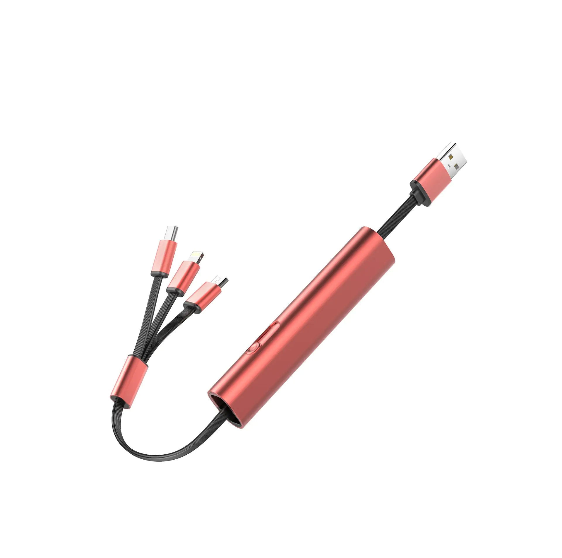Aptus Praxis Retractable 3-in-1 Charging Cable (USB to Type-C, Lightning & Micro)