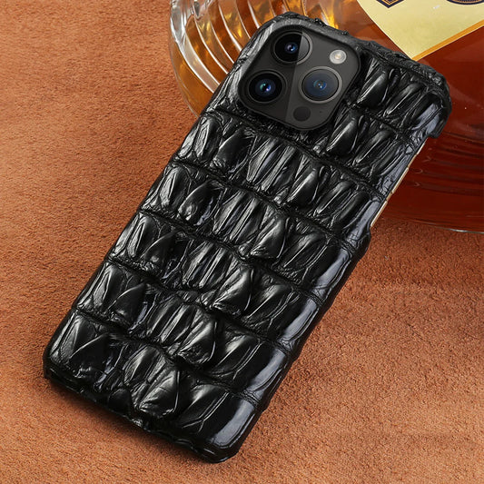 100% Natural crocodile Leather iPhone Case For iPhone