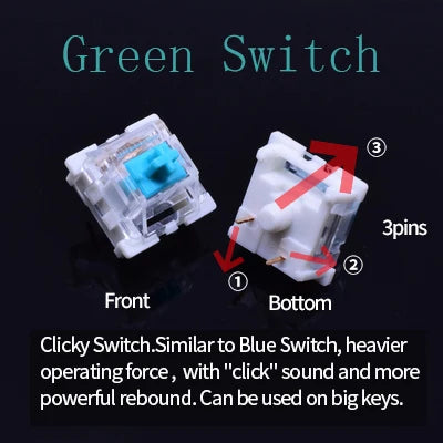 Computer & Peripherals 110pcs Clicky Green