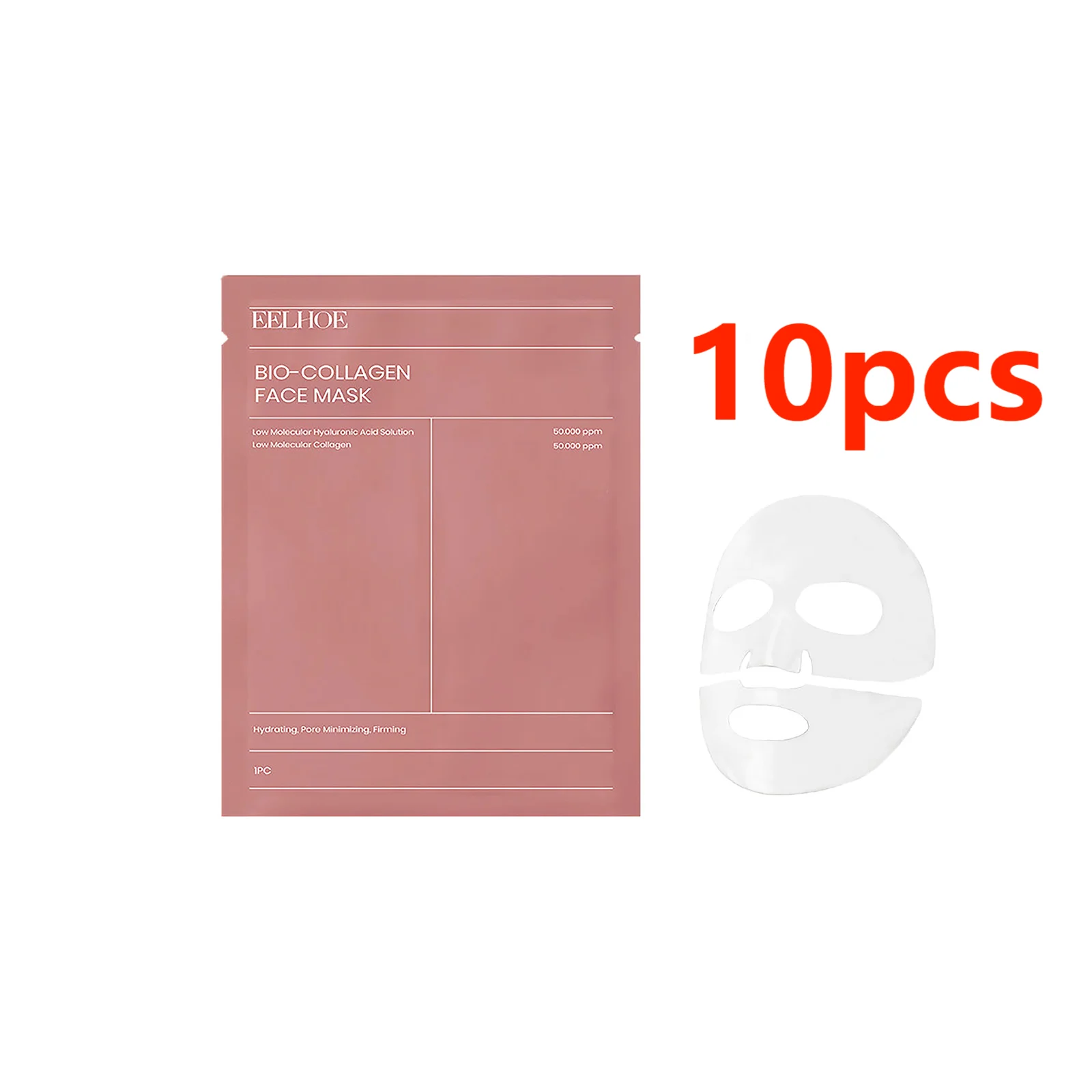 Bio Collagen Deep Hydrating Face Mask – Overnight Pore-Minimizing Treatment for Anti-Aging, Wrinkle Reduction & Skin Brightening (1/4/10 Pack Options)