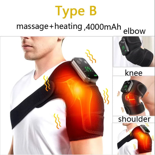 Heating Heated Shoulder Brace Wrap Shoulder Massage Support Belt Strap with Adjustable of Heating