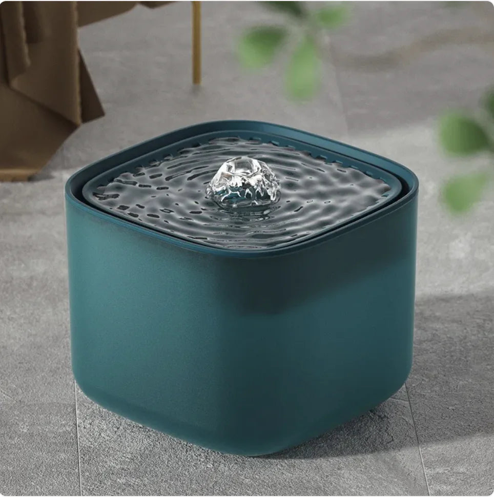 Pet Smart Water Dispenser 3L - Plug-in Cat Feeder with Anti-Dry Burn Protection Green Upgraded Anti Dry Burning
