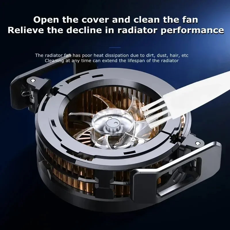 2 IN 1 Mobile Phone Cooler Semiconductor Cooling Fan Freeze Radiator Magnetic Back Clip Holder For iPhone Samsung Xiaomi PUBG
