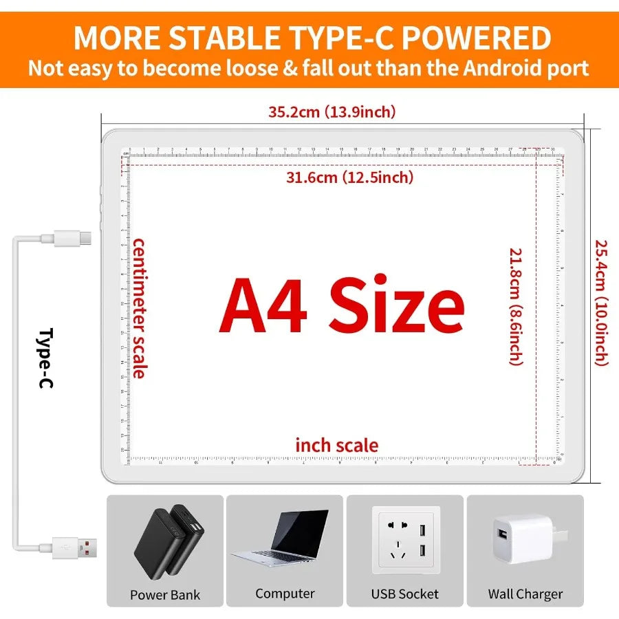 Magnetic A4 Light Board with Bag