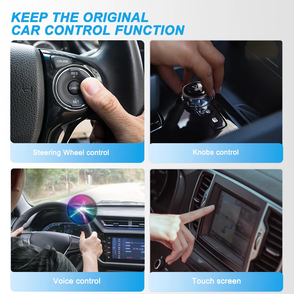 XUDA 2in1 Wireless Carplay Adapter Android Auto Smart Dongle Mini Box Plug And Play For Volvo Benz Cadillac Jeep Lexus Buick VW