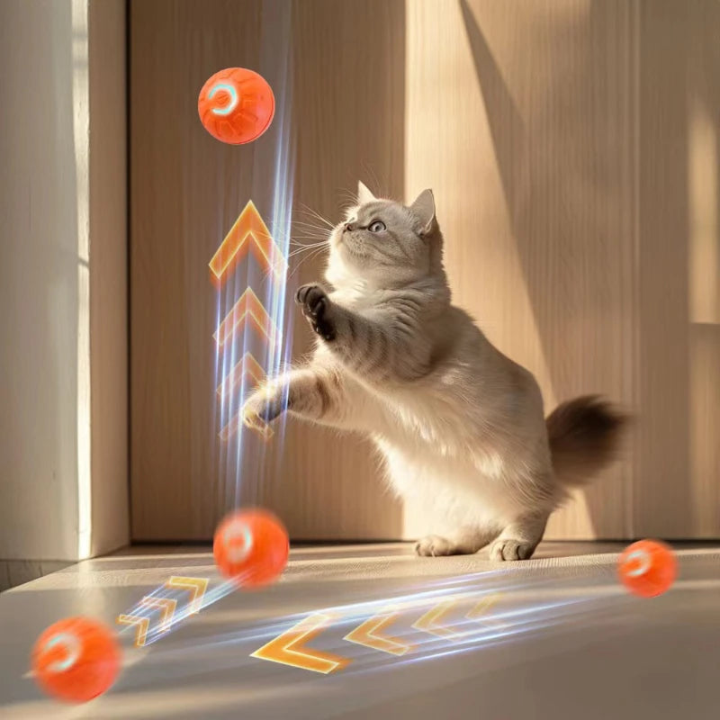 1pcs Automatic Moving Dog Toy Ball Smart USB Jumping Rotating Interactive Dog Chew Toy Ball for Puppy Ball Toys
