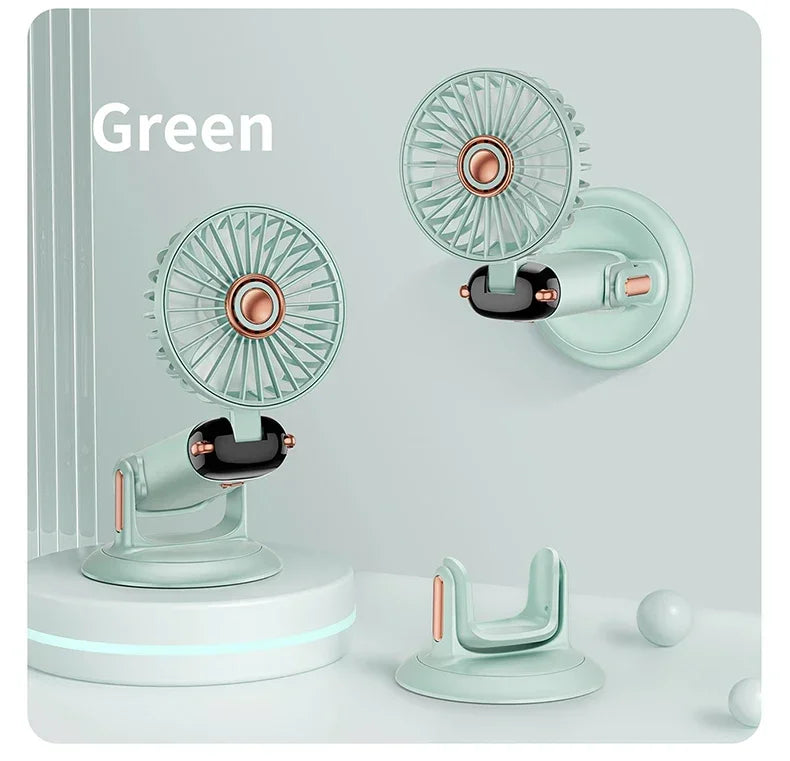 Handheld Mini Fan Portable USB Rechargeable, Foldable Neck Fan with 5 Speeds & Phone Holder, for Outdoor/Desk Use, Lightweight