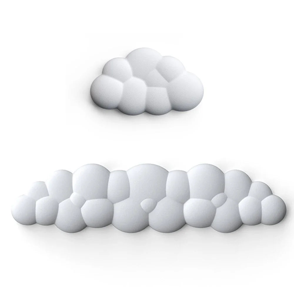Cloud Shape Wrist Rest Pad Soft Material Memory Foam PU Bottom Anti-Slip Rubber Base Office Keyboard Mouse Support Wrist Pad