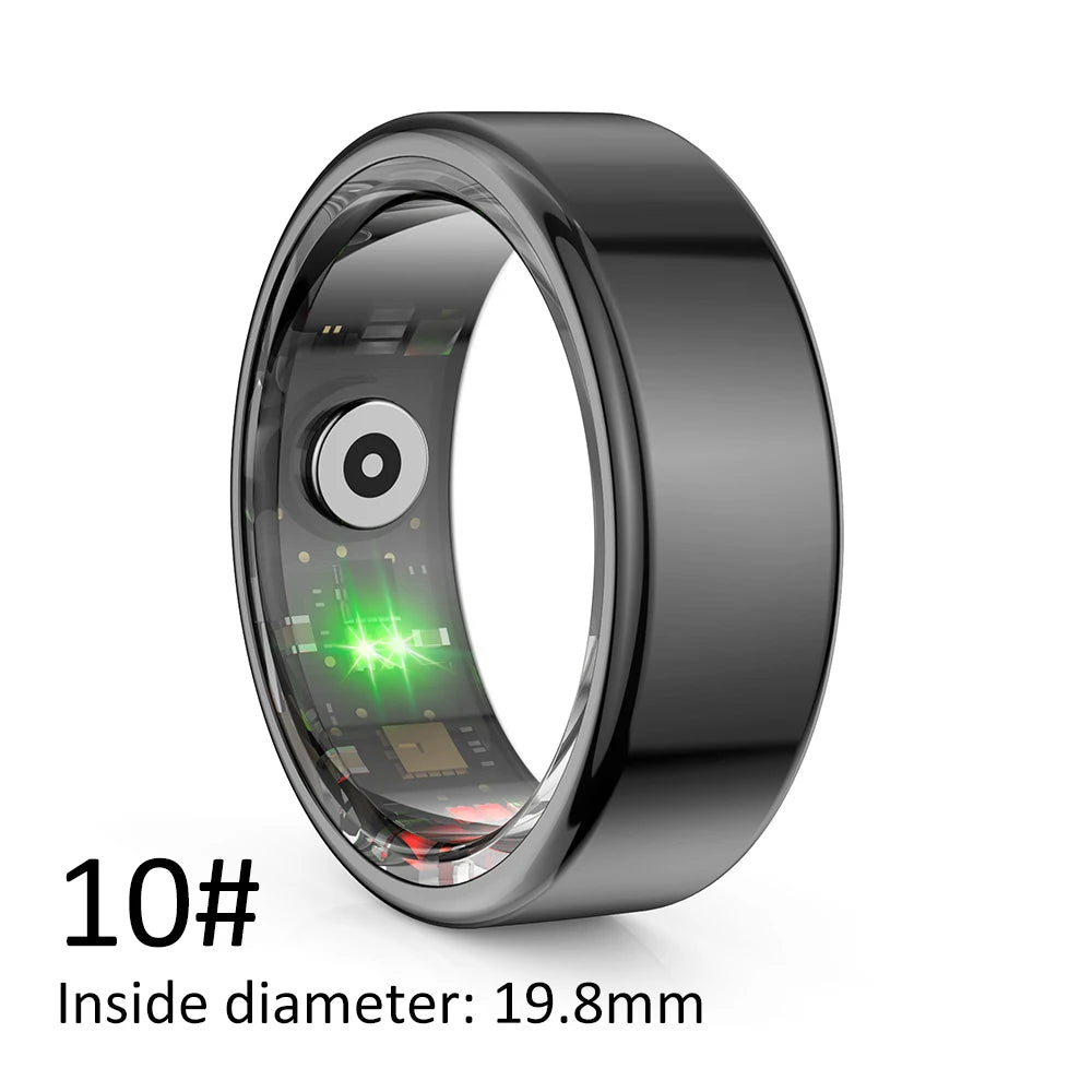 AMZMAX R02 Smart Ring Multi-sports Modes Pedometer Fitness Tracker Health Monitoring IP68 Waterproof Military Grade Smart Ring